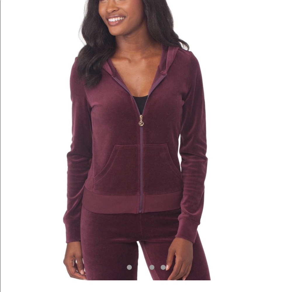 Juicy Couture Plum Colored Velour Jacket